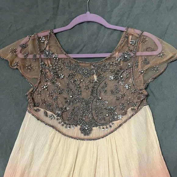 Free People Sunset Ombré Beaded Tunic Dress - Picture 7 of 16